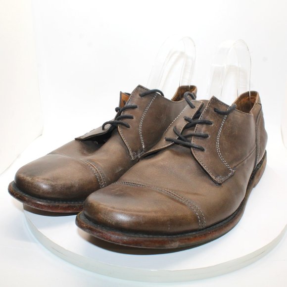 Sutro San Francisco Mens Sz 9D Larkin Brown Distressed Leather Oxford Shoes main image 5